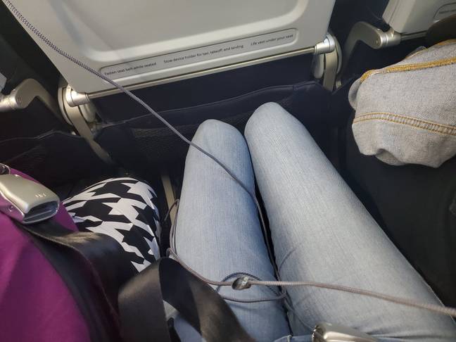 A woman has received compensation after being sat next to two overweight people on a plane. Credit: @SydneyLWatson / Twitter