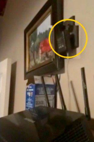The hidden camera was designed to look like an AC adapter.  Credit: Kendall County Sheriff's Office