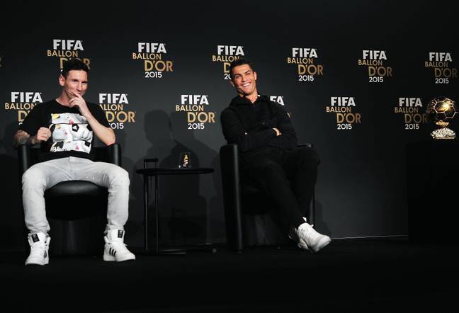 Messi และ Ronaldo ที่ Ballon d'Or ในปี 2559 ภาพ: Alamy