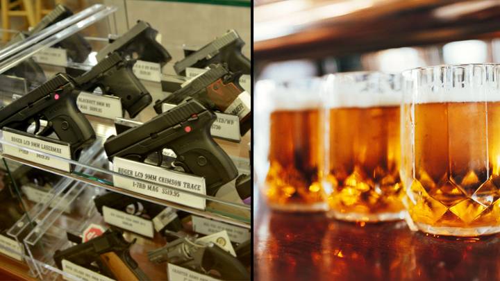 美国被问到为什么有人可以在允许购买啤酒之前合法购买枪支