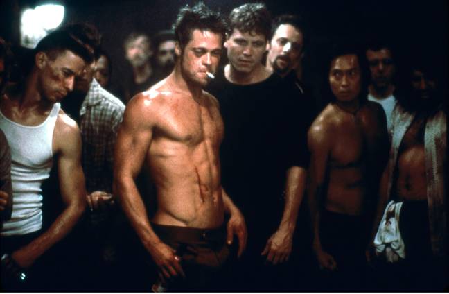 布拉德·皮特（Brad Pitt）在搏击俱乐部。信用：Alamy