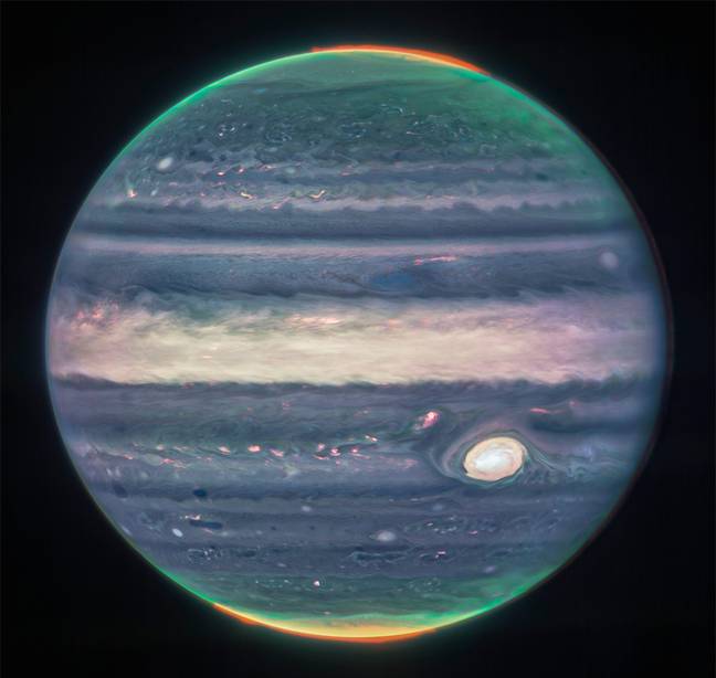 NASA上个月发布了木星的详细图像。学分：NASA照片/Alamy Stock Photo