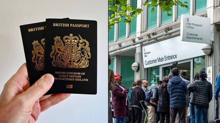 向英国人发出的警告，他们在星期一申请新护照