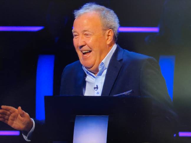 节目主持人杰里米·克拉克森（Jeremy Clarkson）开玩笑说，他会看到玛丽亚（Maria）“一个小时”来拍摄下周的演出。信用：ITV