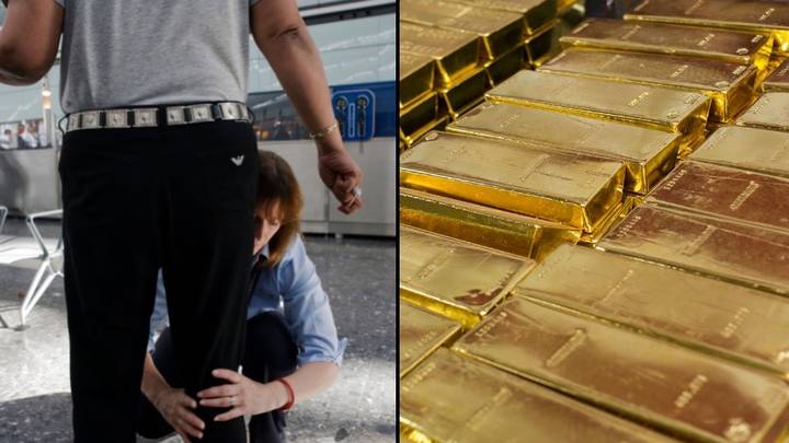 男子在机场“可疑地表现”后发现了2磅的金子屁股