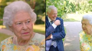 皇后在与大卫·阿滕伯勒（David Attenborough）聊天时开了个玩笑