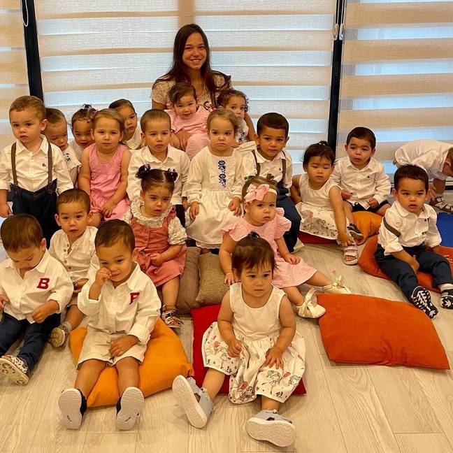 克里斯蒂娜（Kristina）有22个孩子。学分：Instagram/@batumi_mama