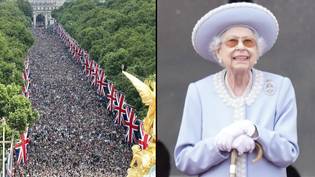 令人难以置信的照片显示了有多少人参加了女王的白金禧年庆祝活动“loading=