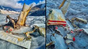 失落的残骸和身体从极高的高温中从冰川中浮出水面，解决了50年的谜团