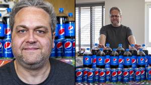 男人沉迷于百事可乐每天喝30罐20年