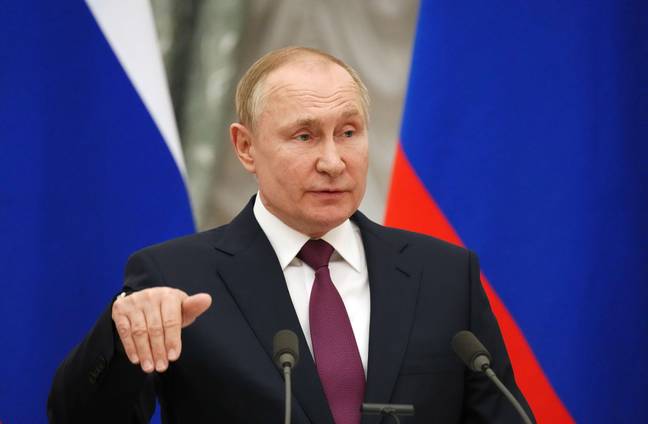 弗拉基米尔·普京（Vladimir Putin）今天对乌克兰宣布战争。信用：Alamy