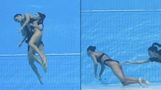 游泳运动员在游泳池中晕倒后被禁止参加世界锦标赛“loading=