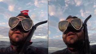 潜水员滞留在距离海岸30英里的海上记录了他的“最后时刻”
