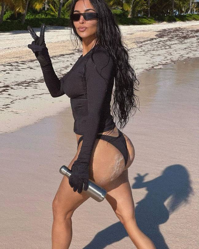 那条腿真的看起来像吗？学分：Instagram/Kim Kardashian