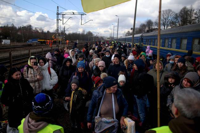超过200万人逃离了乌克兰。信用：Alamy