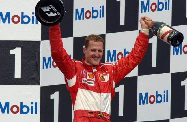 迈克尔·舒马赫（Michael Schumacher）在科隆的Motorworld获得了著名的州奖。信用：Alamy