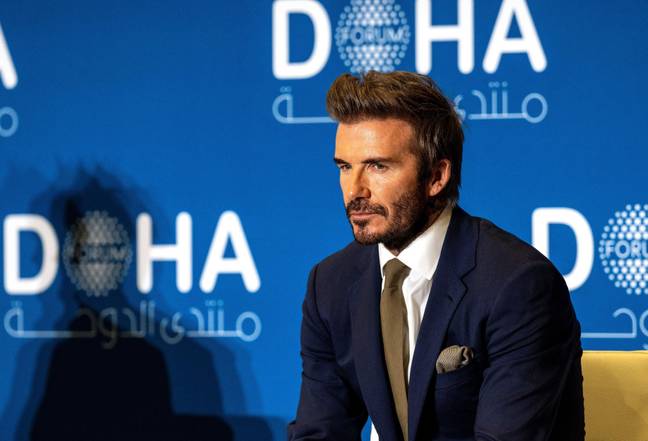 大卫·贝克汉姆（David Beckham）是2022年世界杯的大使。图片来源：Abaca Press/Alamy Stock Photo