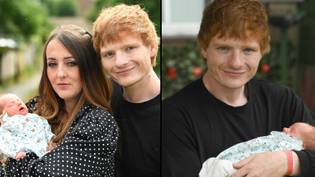 在歌手的妻子之后，带有婴儿的婴儿和Ed Sheeran看起来像婴儿的名字“loading=