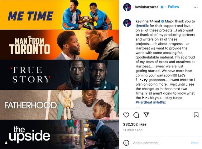 学分：Instagram/Kevin Hart