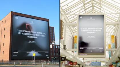 具有移民拘留经验的人通过英国广告牌分享紧急信息