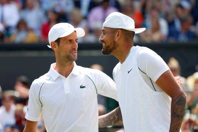 诺瓦克·德约科维奇（Novak Djokovic）和尼克·吉尔吉斯（Nick Kyrgios）进入温网男子决赛。信用：Alamy