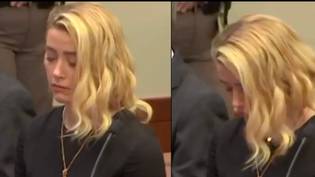安伯·赫德（Amber Heard）在得知约翰尼·德普（Johnny Depp）赢得诽谤案时在法庭上的反应