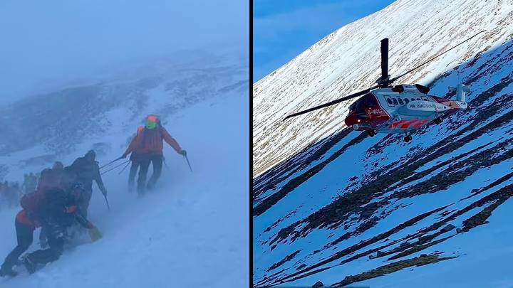 登山者从本·尼维斯（Ben Nevis）摔倒后死亡，因为其他17人被困在试图营救他