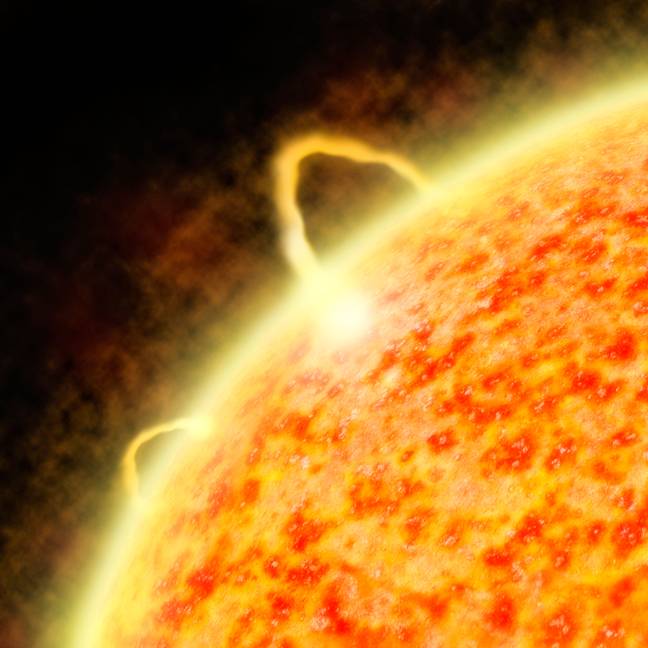 在未来几天内，太阳耀斑可能会撞到地球。信用：Alamy