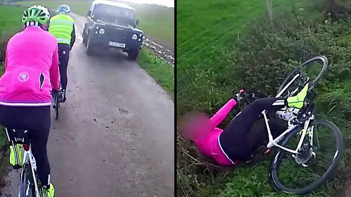 驾车者因导致骑自行车的人从骑自行车跌倒而被罚款，尽管甚至没有碰到她