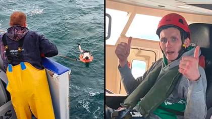 在英语频道上倾覆的皮划艇，通过吃海藻和贻贝幸存了两天