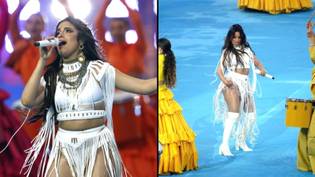 卡米拉·卡贝洛（Camila Cabello）在冠军联赛表演中唱歌的“粗鲁”球迷击中“loading=