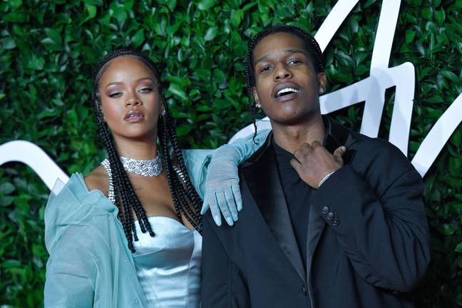 蕾哈娜（Rihanna）和男友A $ ap Rocky。信用：Alamy
