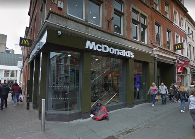 麦当劳在Clumber Street上。图片来源：Google Maps