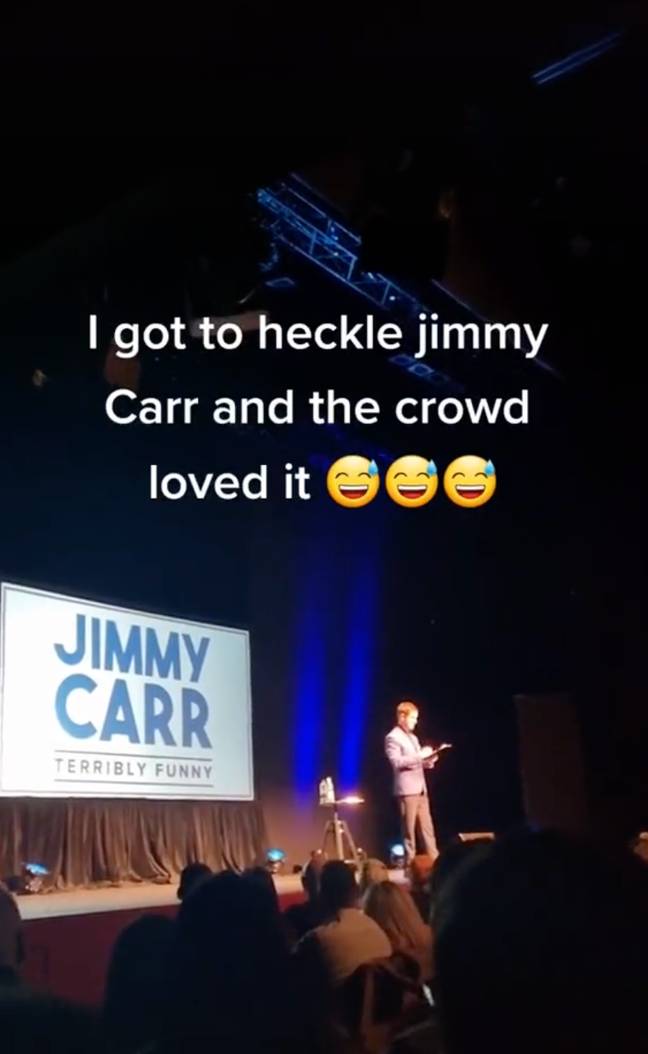 吉米·卡尔（Jimmy Carr）似乎终于品尝了自己的药物。学分：tiktok/@scottshady