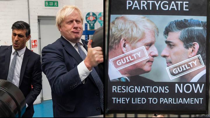 请愿书要求Boris Johnson和Rishi Sunak辞职，命中40万个签名“width=