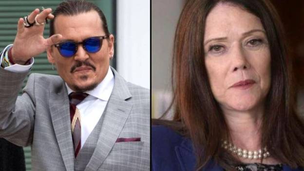 约翰尼·德普（Johnny Depp）看着她在Netflix系列中聘请了律师
