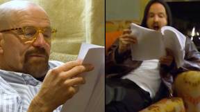 虚幻视频显示了布莱恩·克兰斯顿（Bryan Cranston）和亚伦·保罗（Aaron Paul）首次读取Breaking Bad Finale脚本