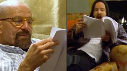 虚幻视频显示了布莱恩·克兰斯顿（Bryan Cranston）和亚伦·保罗（Aaron Paul）首次读取Breaking Bad Finale脚本