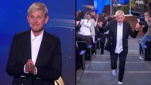 艾伦·德杰内雷斯（Ellen DeGeneres）泪流满面，因为她的电视节目的最后一集播出了
