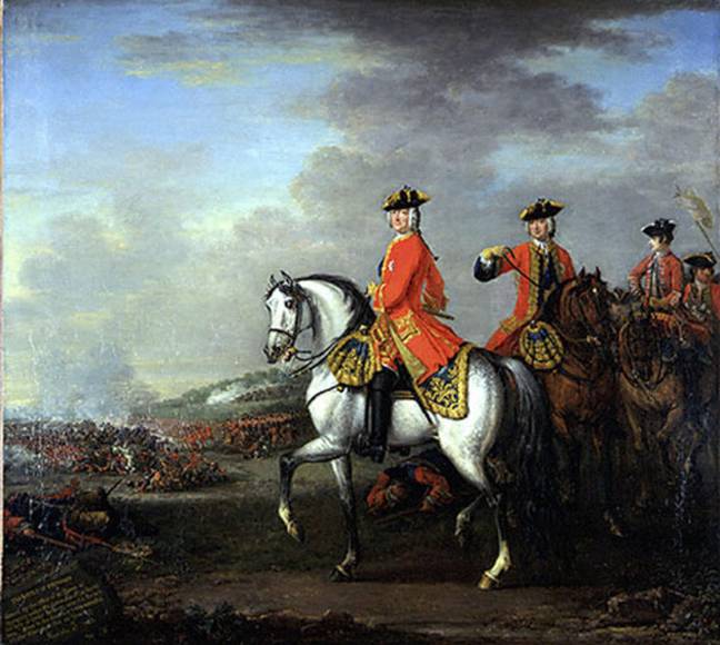 乔治二世（George II）是国王，当时将成为英国国歌的歌曲首次演唱。图片来源：艺术收藏 / Alamy Stock Photo
