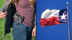 在德克萨斯州拥有超过6个假阳具是非法的，但是您可以在没有培训的情况下公开携带枪支
