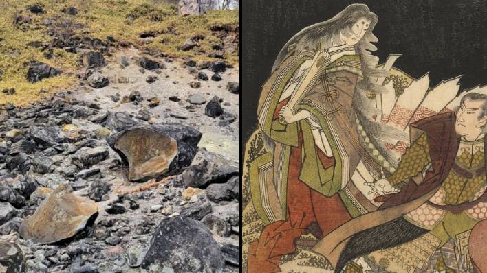 日本的“杀人石”据说包含1000年历史的恶魔，已经分为一半