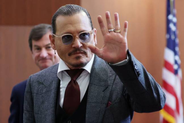 约翰尼·德普（Johnny Depp）在法庭上。信用：Alamy
