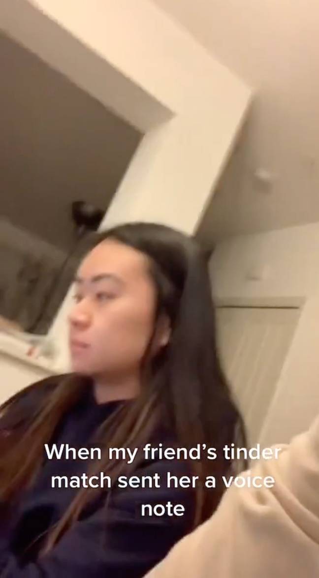 凡妮莎，看起来很尴尬。图片来源：Tiktok