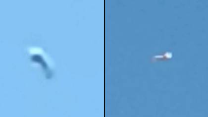 男人捕获了“变形”不明飞行物飞越英国的“怪异”视频
