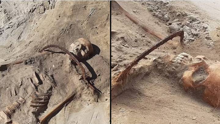 女性“吸血鬼”的骨骼在波兰公墓发掘