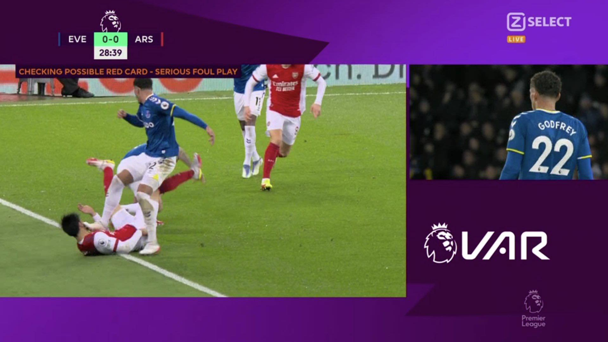 Ben Godfrey Avoids Punishment After Stamping On Takehiro Tomiyasu's Face During Everton Vs Arsenal