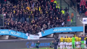 The Terrifying Moment Stand Collapses As Vitesse Fans Celebrate Win With Players