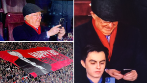 Sir Alex Ferguson's Reaction To Seeing His 80th Birthday Banner In The Crowd Is So Wholesome