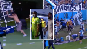 Gremio Fans Storm The Pitch And Destroy VAR Area After Losing 3-1 At Home